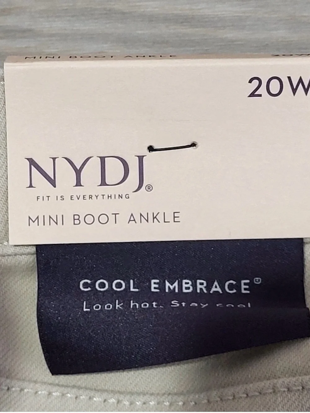 NYDJ Women's Mini Boot Cut Jeans in Light Beige